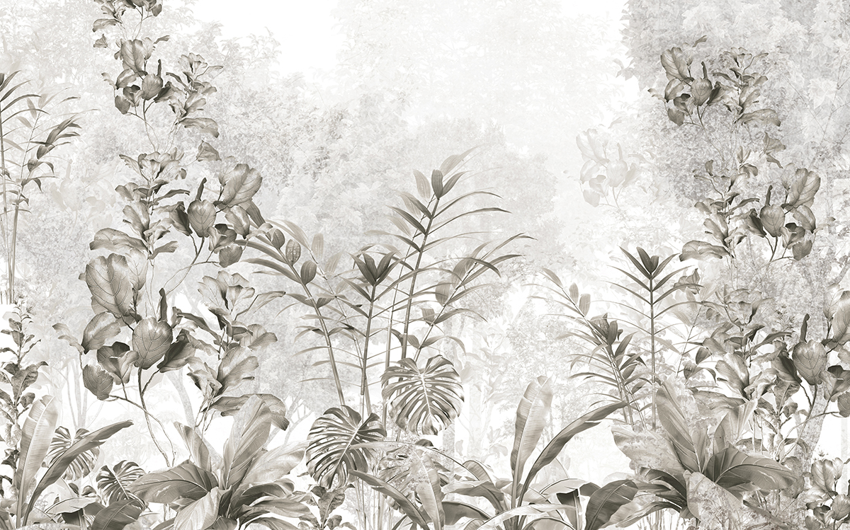 Vintage,,Sepia,,Mural,,Poster,,Landscape,,Jungle