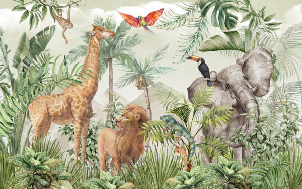 Papier peint Animaux de la jungle