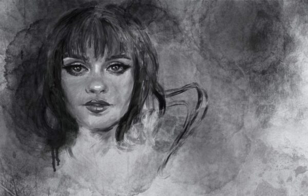 Papier peint La femme en noir