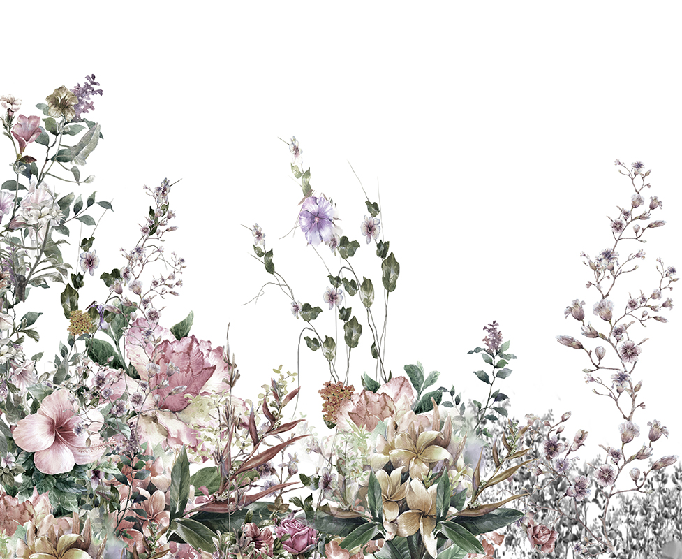 Abstract,Flowers,Watercolor,Painting.,Spring,Multicolored,Flowers