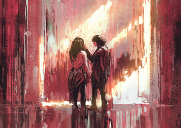 Papier peint Jeune couple amoureux