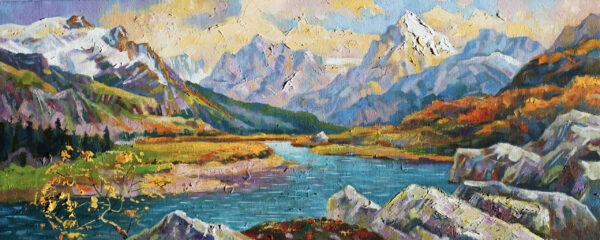 Papier peint Automne dans les montagnes du Caucase Abstraction