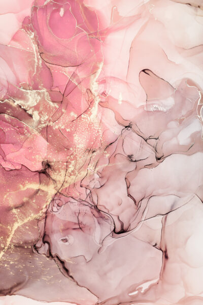 Papier peint Marbre rose en abstraction