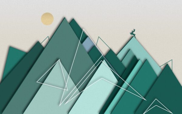 Papier peint Montagnes Turquoises
