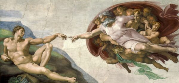 Papier peint La création d'Adam