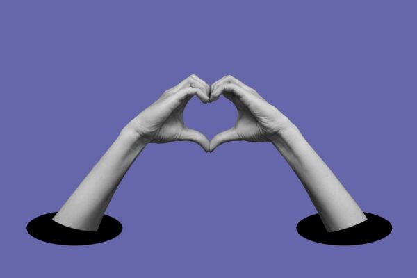 Papier peint Coeur fait de mains