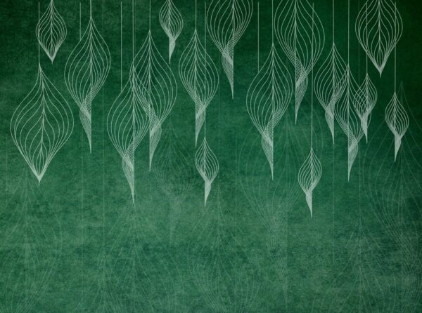 Papier peint Feuilles blanches