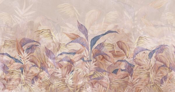 Papier peint Feuilles colorées