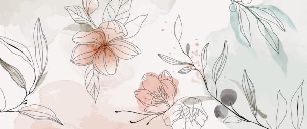 Papier peint Fleur délicate