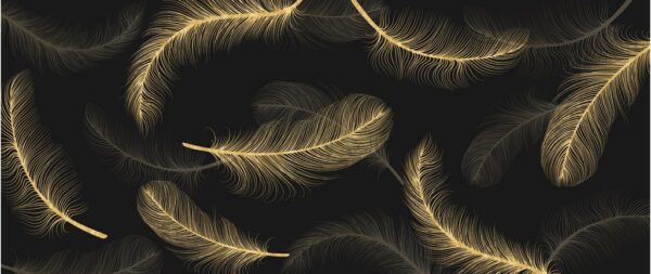 Papier peint Plume d'or