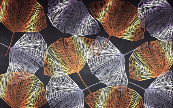 Papier peint Mosaïque de feuilles