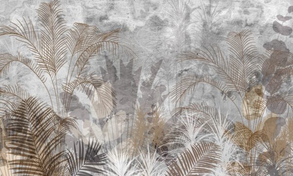 Papier peint Feuilles brunes