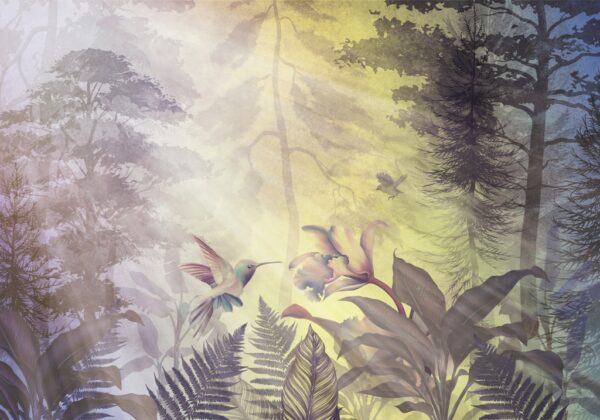 Papier peint Colibri au soleil