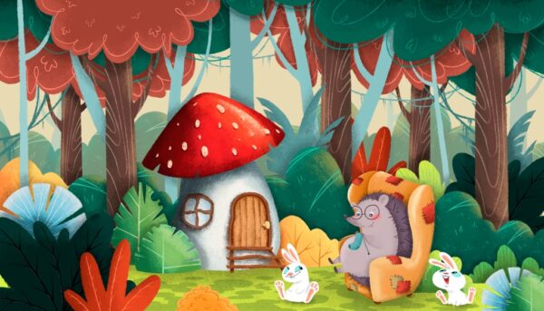 Papier peint Forêt colorée