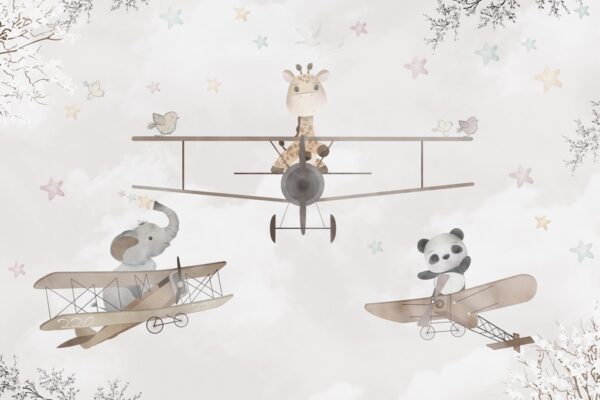 Papier peint Pilote d'avion pour enfants