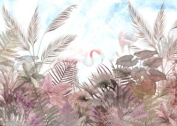 Papier peint Flamants roses