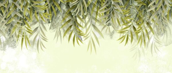 Papier peint Plafond vert