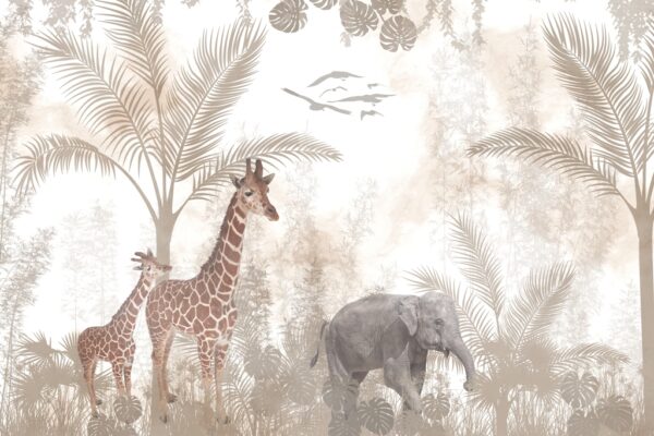 Papier peint Animaux de la jungle
