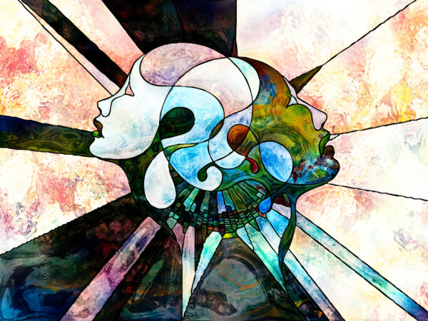 Papier peint Abstraction des visages