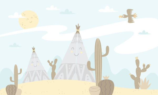 Papier peint Joyeux Tipi