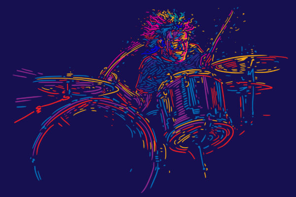 Papier peint Abstraction du batteur