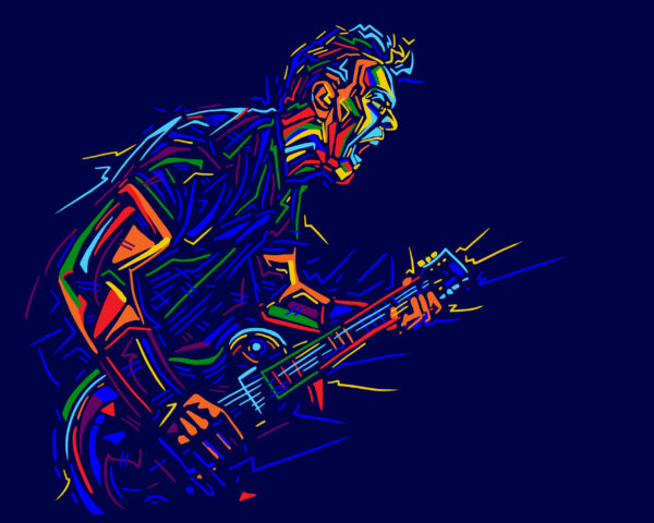 Papier peint Abstraction du guitariste
