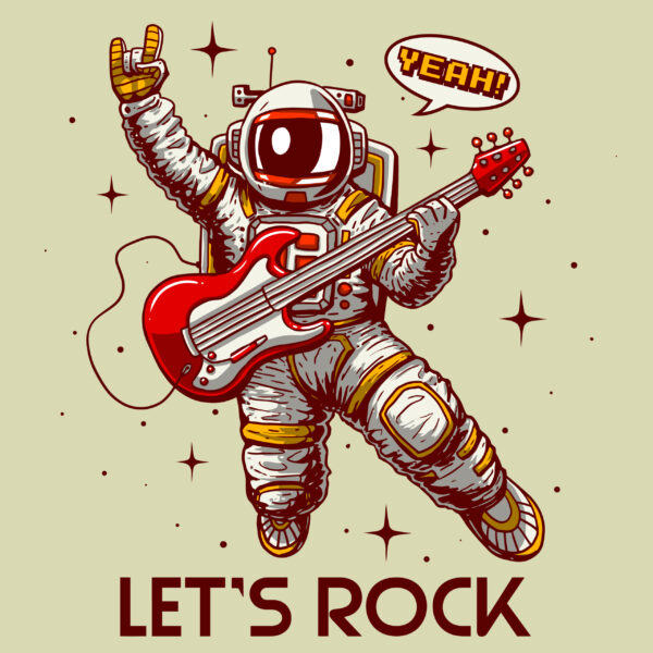 Papier peint Astronaute rock'n'roll