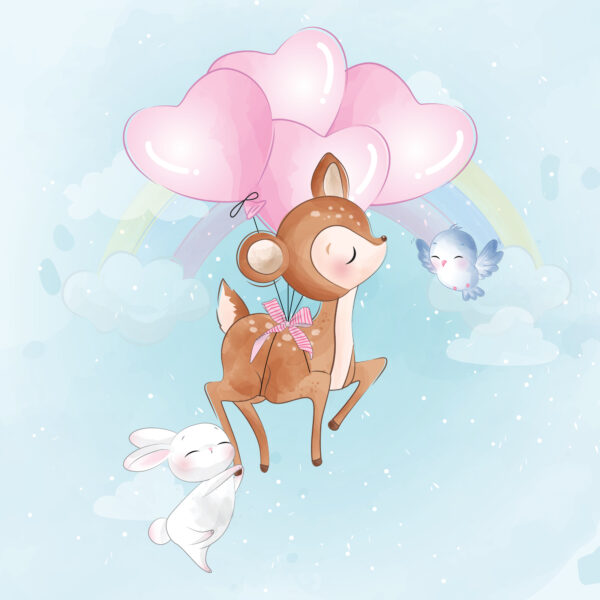 Papier peint Adorable cerf