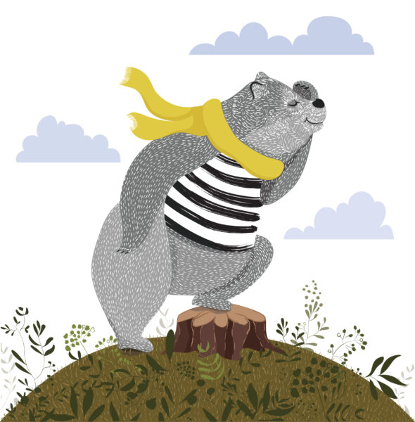 Papier peint Ours voyageur
