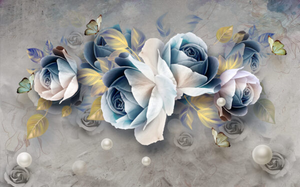 Papier peint Roses en fleurs