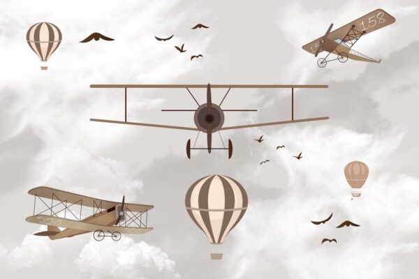 Papier peint Voyage dans les nuages