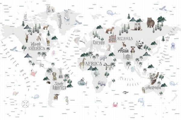 Papier peint Carte du monde extraordinaire