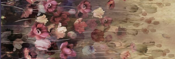 Papier peint Rivière de fleurs sauvages