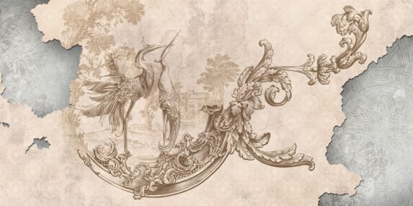 Papier peint Ornement baroque en 3D