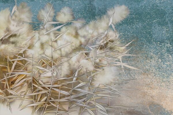 Papier peint Plante Blanche