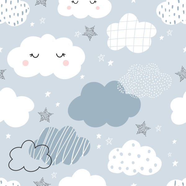 Papier peint Nuages bleus