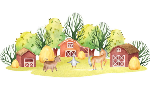 Papier peint Ferme des animaux