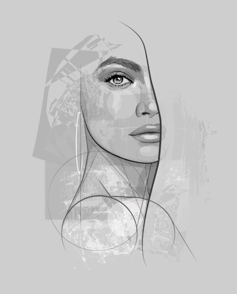 Papier peint Croquis de femme