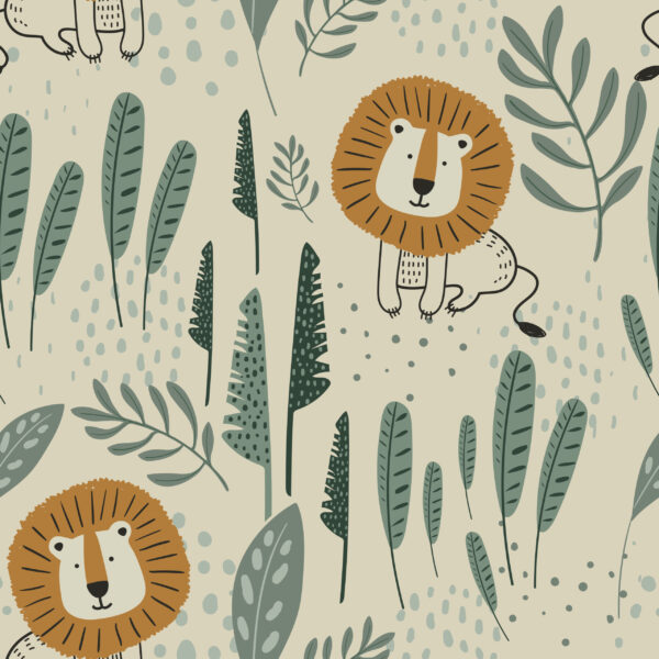 Papier peint Lions sur la savane
