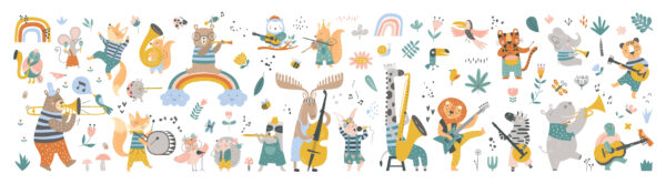 Papier peint Concert d'animaux