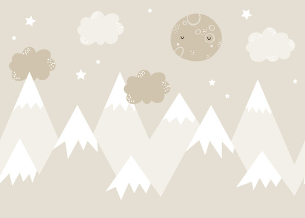 Papier peint Montagnes dans les nuages