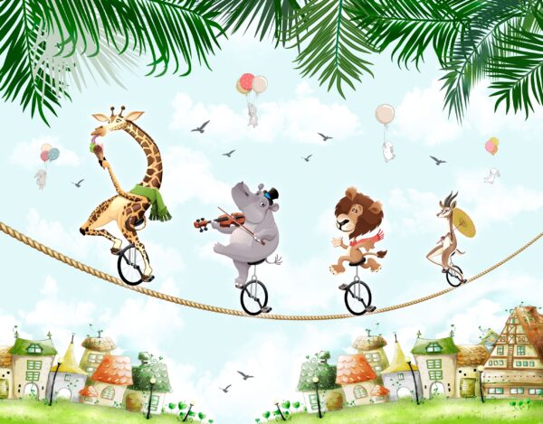 Papier peint Zoo-Cirque