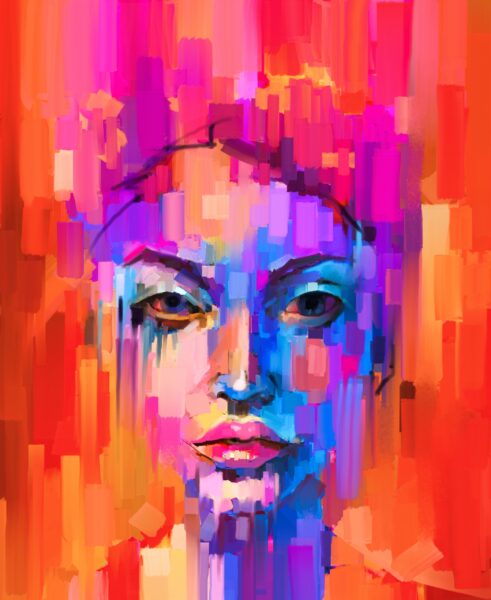 Papier peint Abstraction de la femme