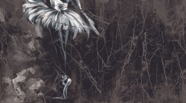 Papier peint Ballerine sur marbre
