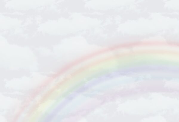 Papier peint Arc-en-ciel parmi les nuages