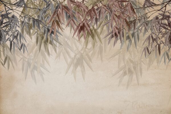 Papier peint Toit de feuilles tropicales