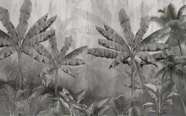 Papier peint Palmiers gris