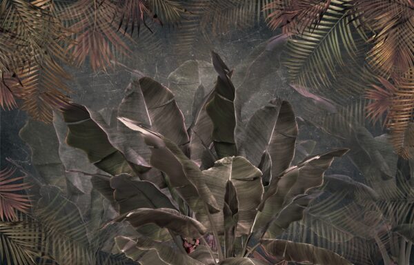 Papier peint Bouquet de feuilles tropicales