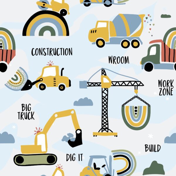 Papier peint Chantier de construction pour enfants