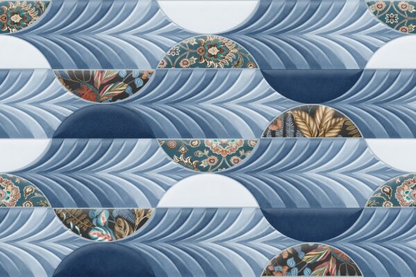 Papier peint Thème géométrique bleu